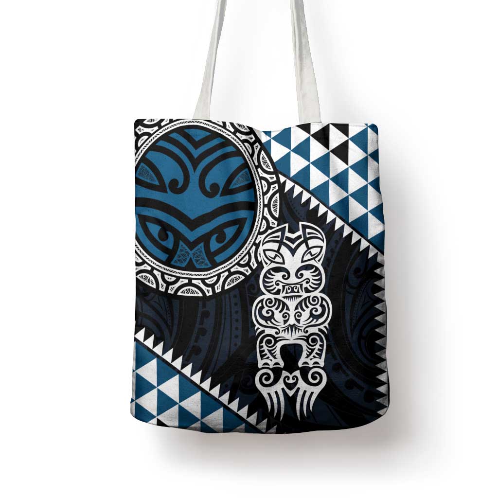 Blue Aotearoa Niho Taniwha Tote Bag Maori Mythology Tooth - Taniko Motifs - Aussie Hoodie