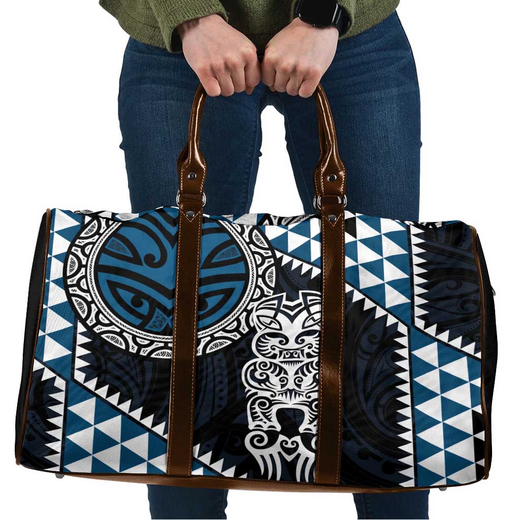 Blue Aotearoa Niho Taniwha Travel Bag Maori Mythology Tooth - Taniko Motifs - Aussie Hoodie