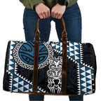 Blue Aotearoa Niho Taniwha Travel Bag Maori Mythology Tooth - Taniko Motifs - Aussie Hoodie
