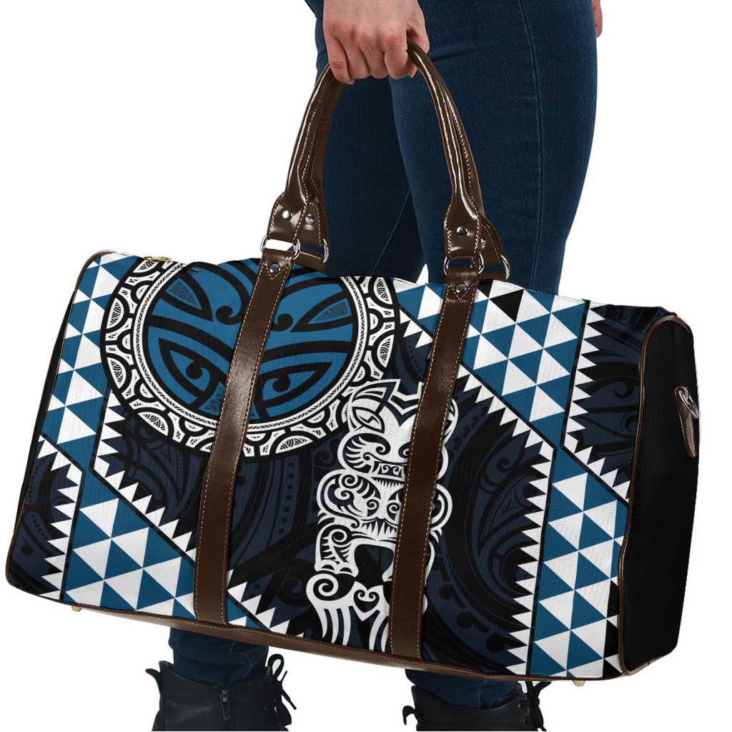 Blue Aotearoa Niho Taniwha Travel Bag Maori Mythology Tooth - Taniko Motifs - Aussie Hoodie