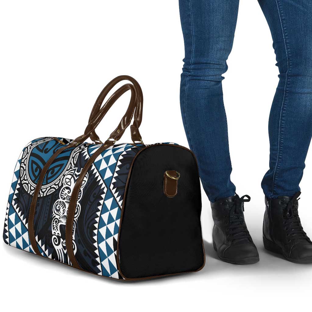 Blue Aotearoa Niho Taniwha Travel Bag Maori Mythology Tooth - Taniko Motifs - Aussie Hoodie