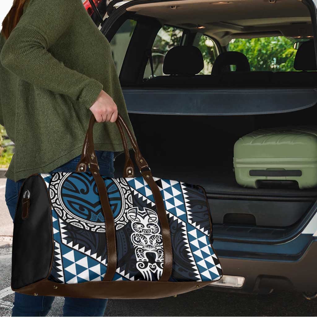 Blue Aotearoa Niho Taniwha Travel Bag Maori Mythology Tooth - Taniko Motifs - Aussie Hoodie