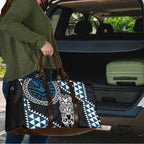 Blue Aotearoa Niho Taniwha Travel Bag Maori Mythology Tooth - Taniko Motifs - Aussie Hoodie