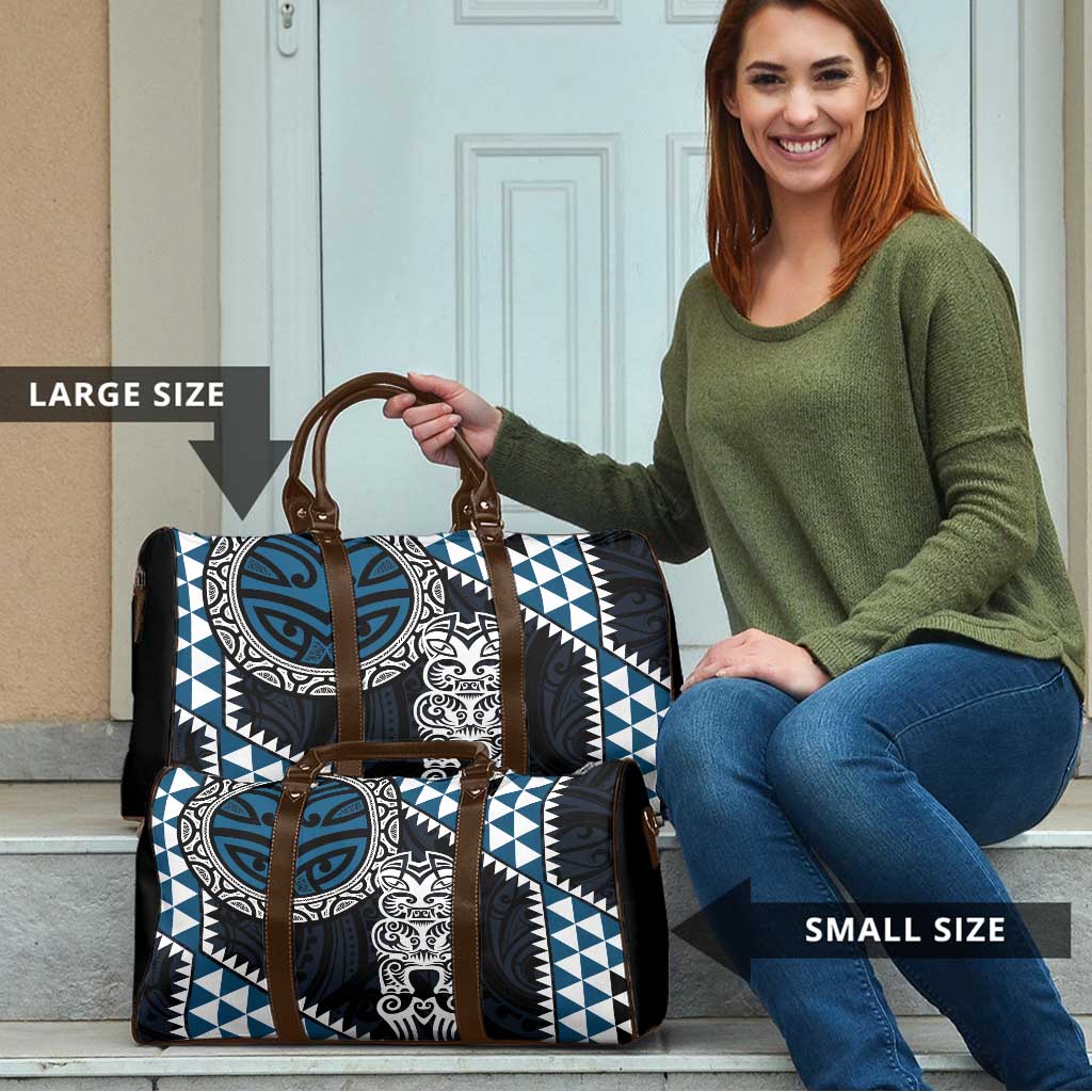 Blue Aotearoa Niho Taniwha Travel Bag Maori Mythology Tooth - Taniko Motifs - Aussie Hoodie