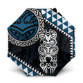 Blue Aotearoa Niho Taniwha Umbrella Maori Mythology Tooth - Taniko Motifs - Aussie Hoodie
