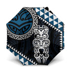 Blue Aotearoa Niho Taniwha Umbrella Maori Mythology Tooth - Taniko Motifs - Aussie Hoodie