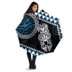 Blue Aotearoa Niho Taniwha Umbrella Maori Mythology Tooth - Taniko Motifs - Aussie Hoodie