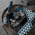 Blue Aotearoa Niho Taniwha Wrapping Paper Maori Mythology Tooth - Taniko Motifs - Aussie Hoodie