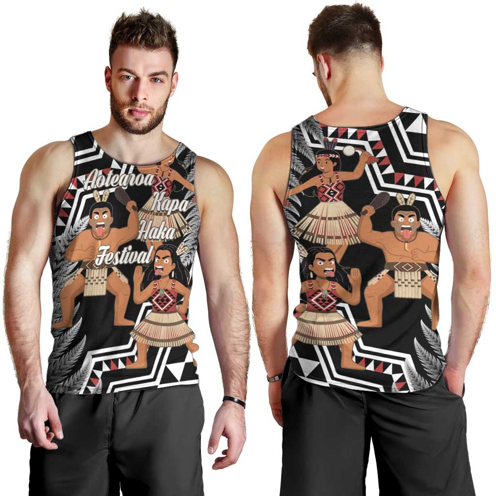 Aotearoa Kapa Haka Men Tank Top 2025 Festival - Traditional Maori Dance