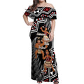 Aotearoa Kapa Haka Off Shoulder Maxi Dress 2025 Festival - Traditional Maori Dance
