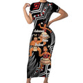 Aotearoa Kapa Haka Short Sleeve Bodycon Dress 2025 Festival - Traditional Maori Dance
