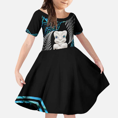 Aotearoa Taniko Paua Shell With Hei Tiki Family Matching Long Sleeve Bodycon Dress and Hawaiian Shirt