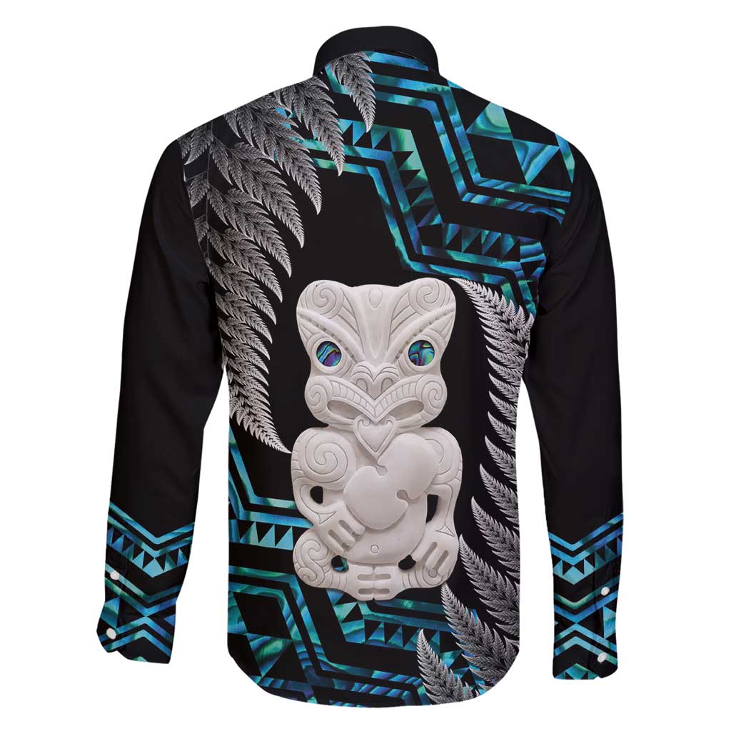 Aotearoa Taniko Paua Shell With Hei Tiki Family Matching Long Sleeve Bodycon Dress and Hawaiian Shirt