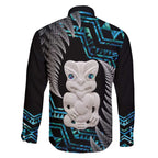 Aotearoa Taniko Paua Shell With Hei Tiki Family Matching Off The Shoulder Long Sleeve Dress and Hawaiian Shirt
