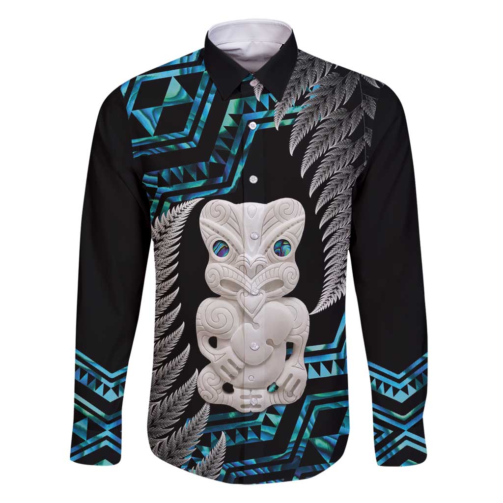 Aotearoa Taniko Paua Shell With Hei Tiki Family Matching Off Shoulder Short Dress and Hawaiian Shirt