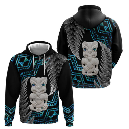 Aotearoa Taniko Paua Shell With Hei Tiki Hoodie