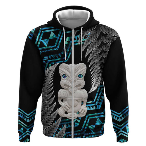Aotearoa Taniko Paua Shell With Hei Tiki Hoodie