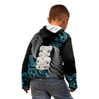 Aotearoa Taniko Paua Shell With Hei Tiki Kid Hoodie