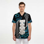Aotearoa Taniko Paua Shell With Hei Tiki Scrub Top - Aussie Hoodie