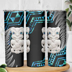 Aotearoa Taniko Paua Shell With Hei Tiki Skinny Tumbler