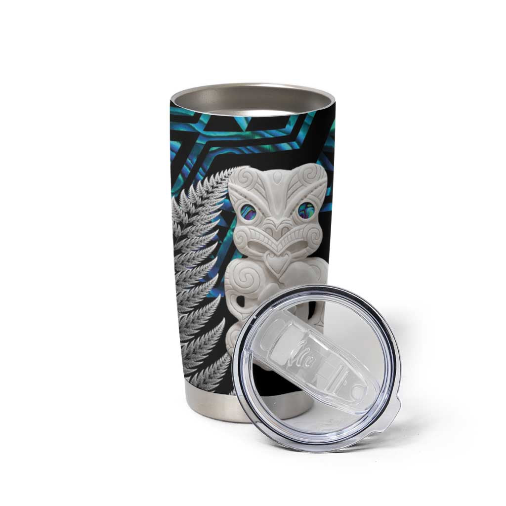 Aotearoa Taniko Paua Shell With Hei Tiki Tumbler Cup