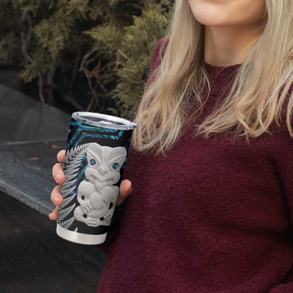 Aotearoa Taniko Paua Shell With Hei Tiki Tumbler Cup