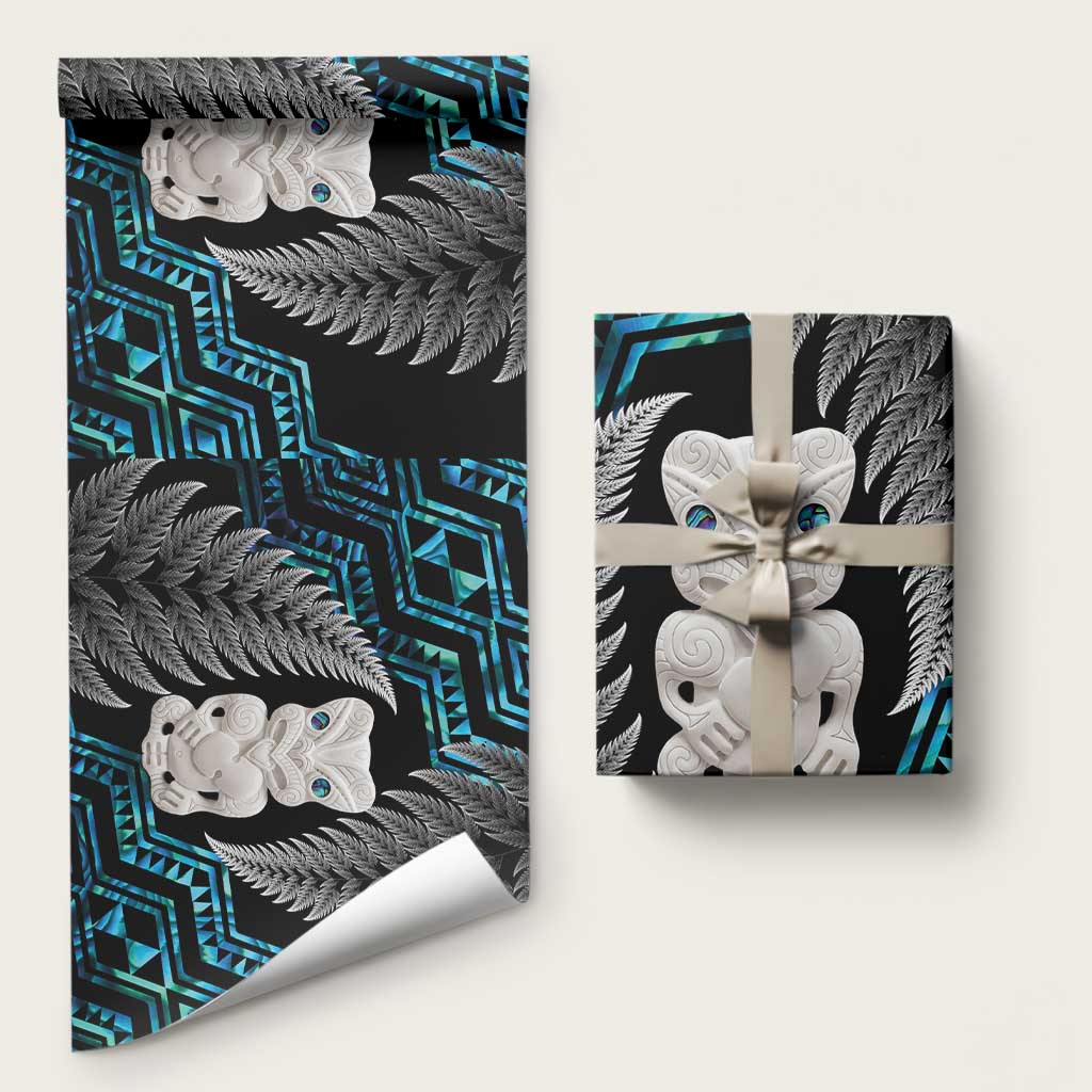 Aotearoa Taniko Paua Shell With Hei Tiki Wrapping Paper - Aussie Hoodie