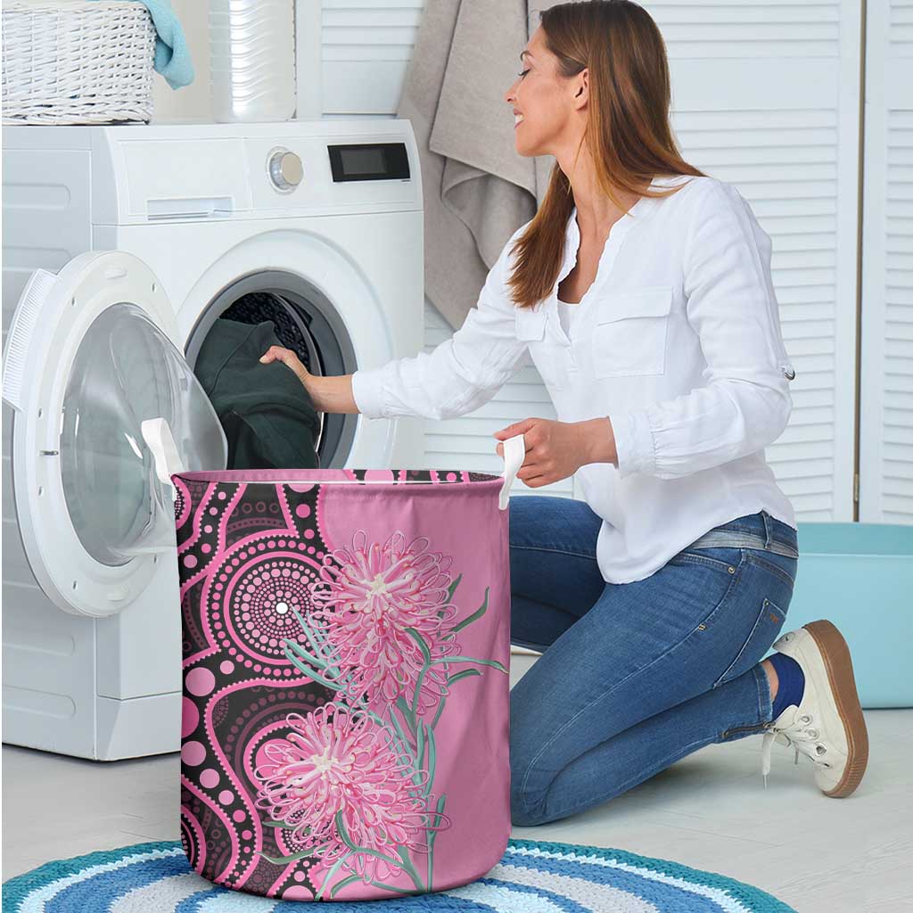 Australia Grevillea Laundry Basket Aussie Native Spider Flower Indigenous Art