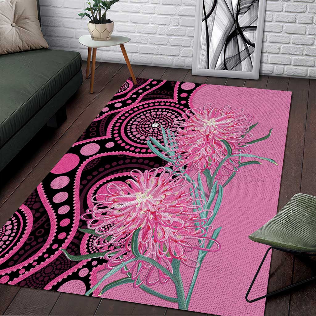 Australia Grevillea Area Rug Aussie Native Spider Flower Indigenous Art