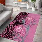 Australia Grevillea Area Rug Aussie Native Spider Flower Indigenous Art