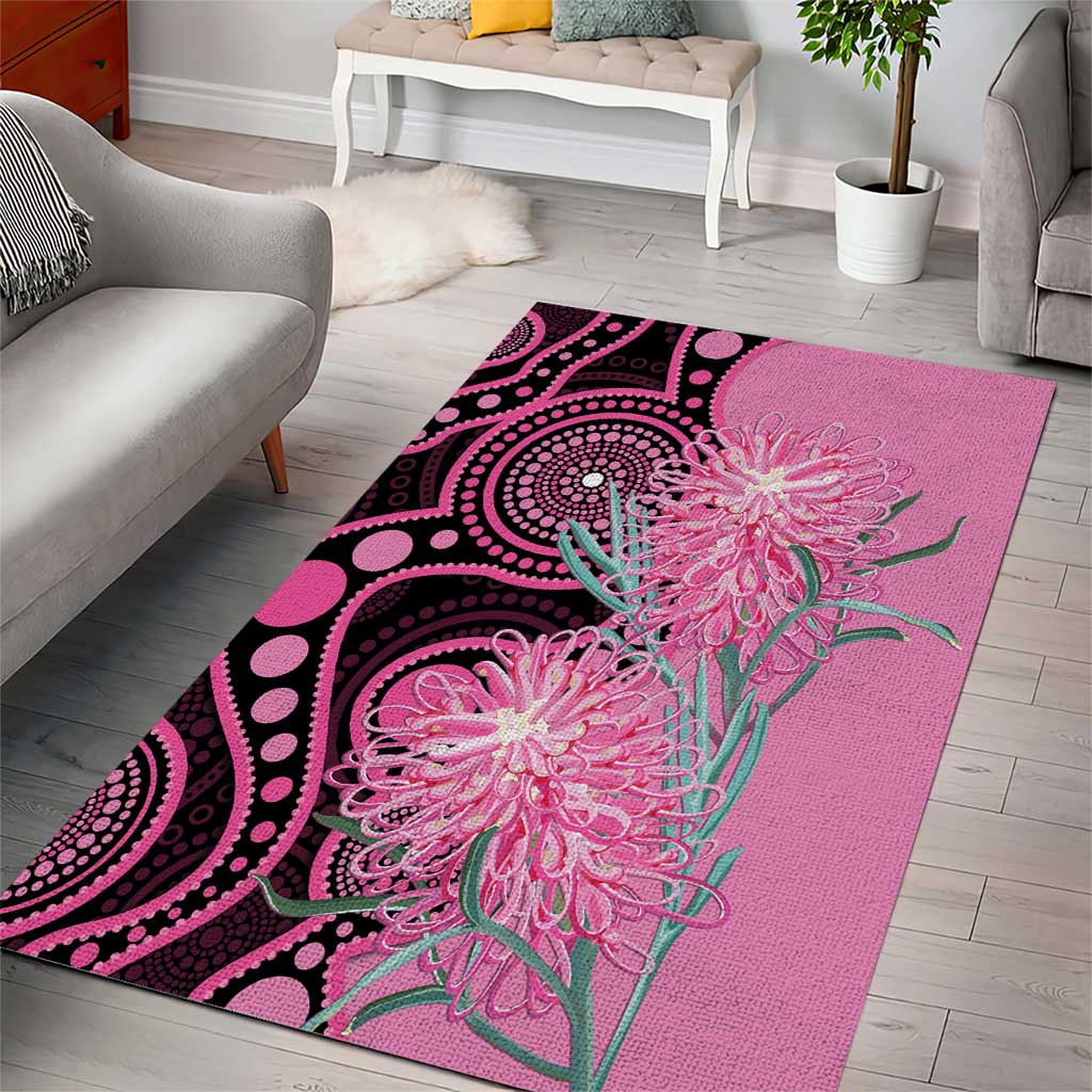 Australia Grevillea Area Rug Aussie Native Spider Flower Indigenous Art