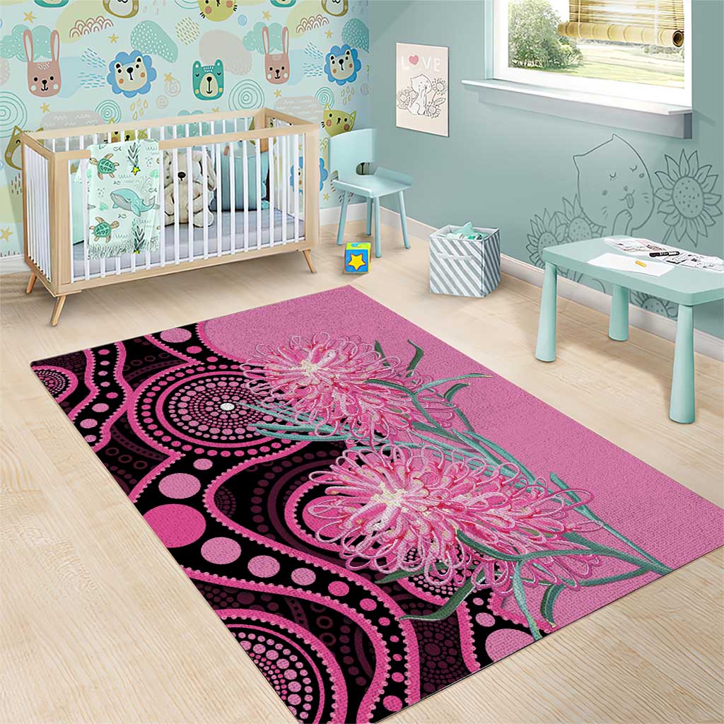 Australia Grevillea Area Rug Aussie Native Spider Flower Indigenous Art