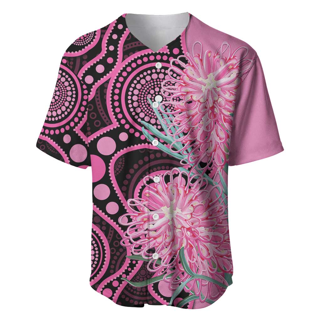 Australia Grevillea Baseball Jersey Aussie Native Spider Flower Indigenous Art