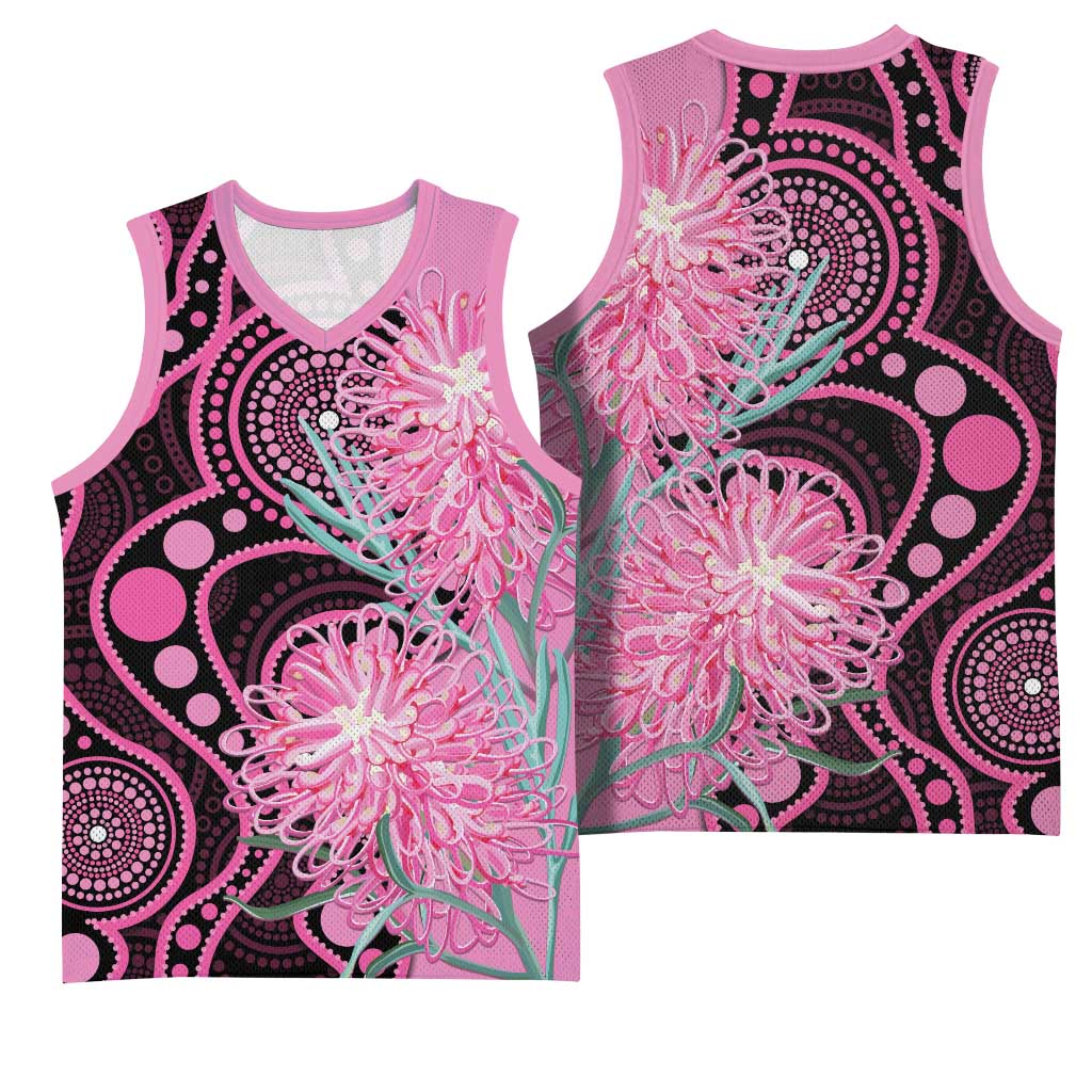 Australia Grevillea Basketball Jersey Aussie Native Spider Flower Indigenous Art