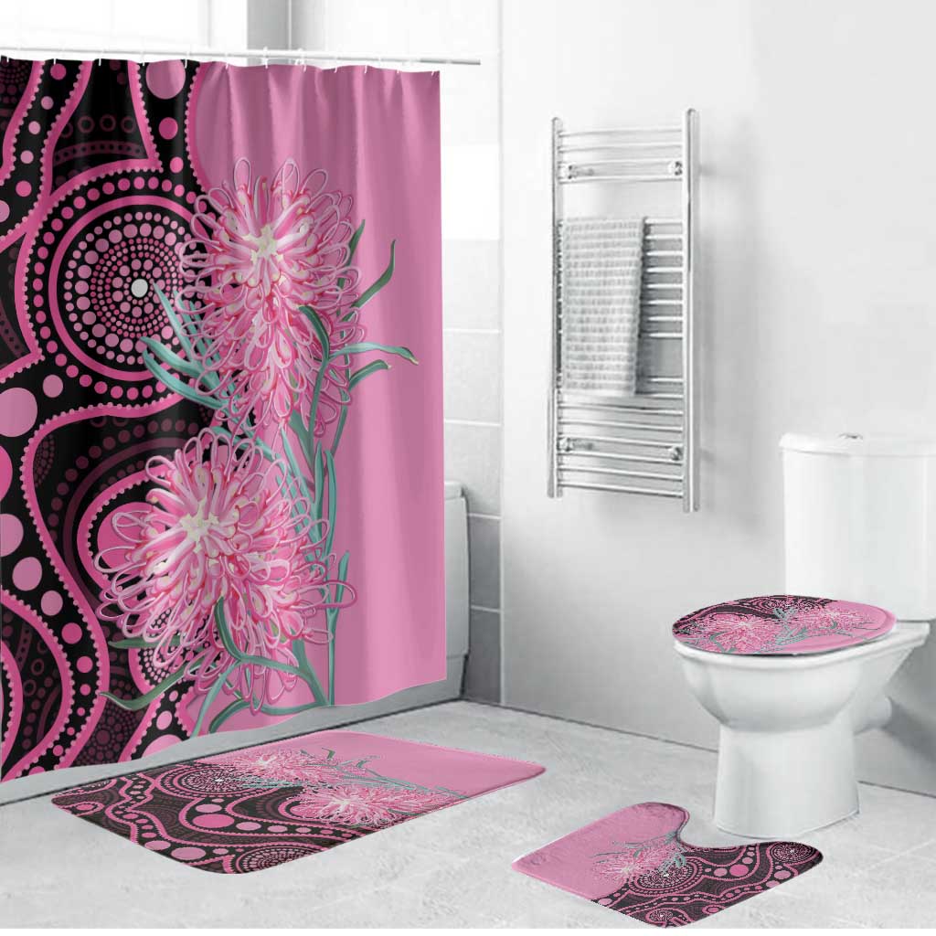 Australia Grevillea Bathroom Set Aussie Native Spider Flower Indigenous Art