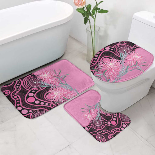 Australia Grevillea Bathroom Set Aussie Native Spider Flower Indigenous Art