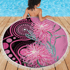 Australia Grevillea Beach Blanket Aussie Native Spider Flower Indigenous Art