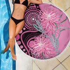 Australia Grevillea Beach Blanket Aussie Native Spider Flower Indigenous Art
