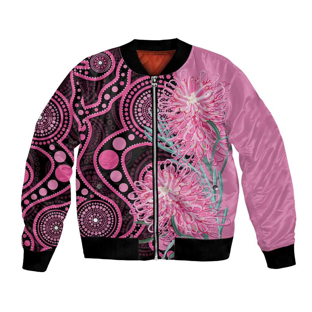 Australia Grevillea Bomber Jacket Aussie Native Spider Flower Indigenous Art