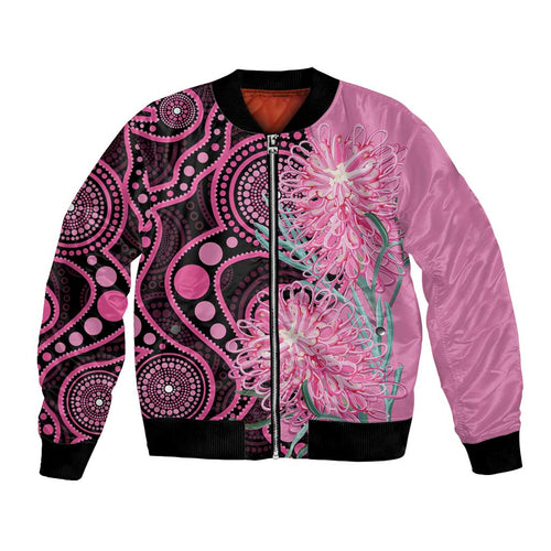 Australia Grevillea Bomber Jacket Aussie Native Spider Flower Indigenous Art