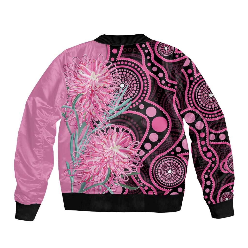 Australia Grevillea Bomber Jacket Aussie Native Spider Flower Indigenous Art