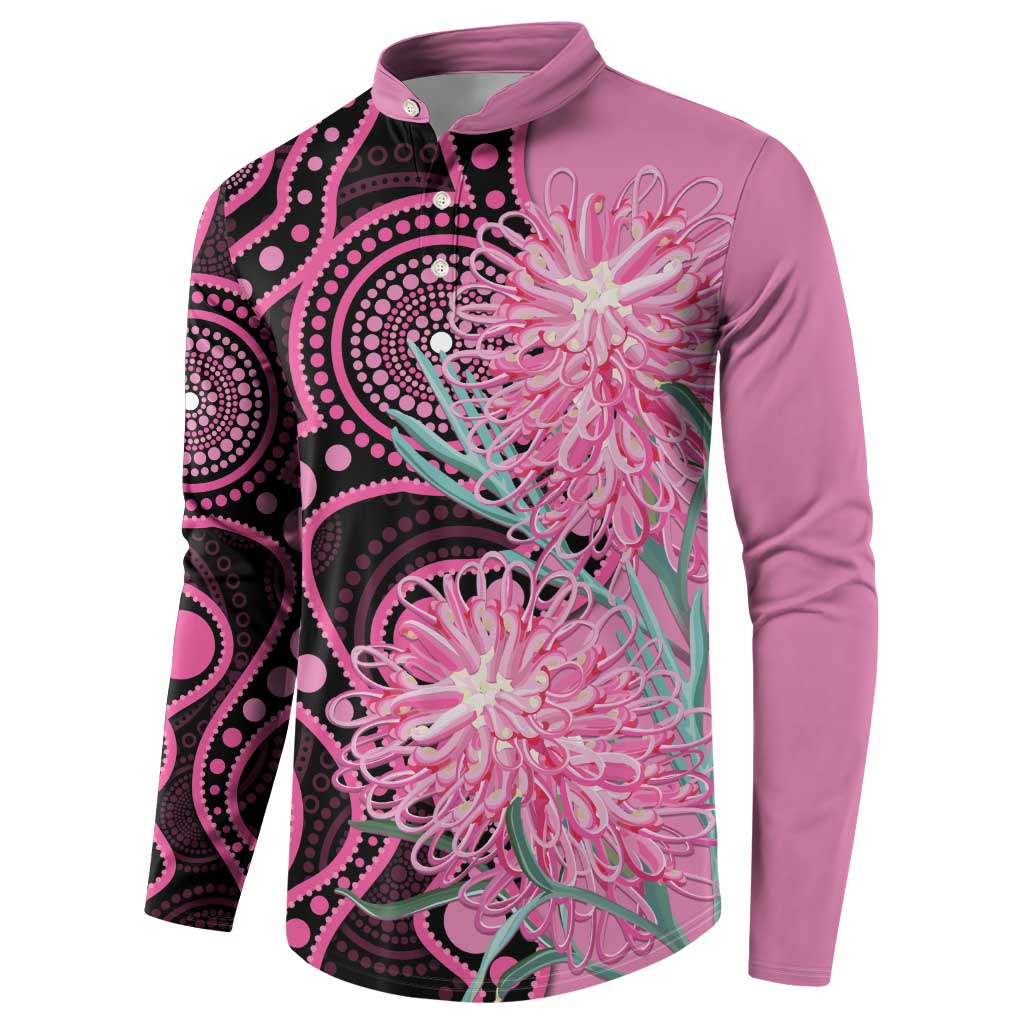 Australia Grevillea Button Sweatshirt Aussie Native Spider Flower Indigenous Art