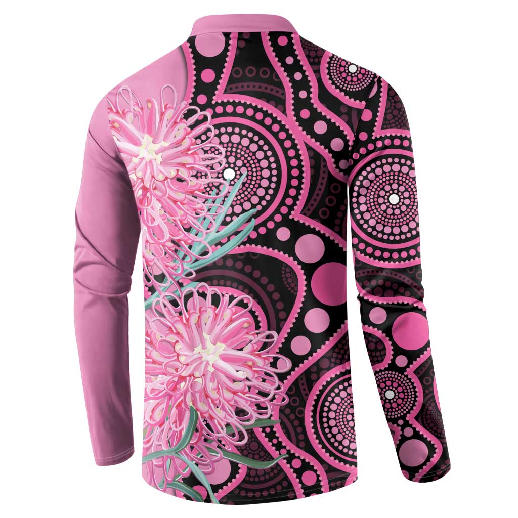 Australia Grevillea Button Sweatshirt Aussie Native Spider Flower Indigenous Art
