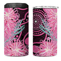 Australia Grevillea 4 in 1 Can Cooler Tumbler Aussie Native Spider Flower Indigenous Art