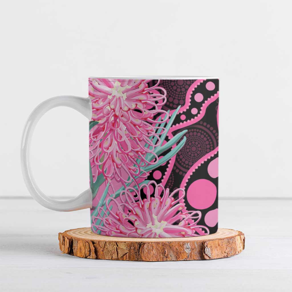 Australia Grevillea Ceramic Mug Aussie Native Spider Flower Indigenous Art