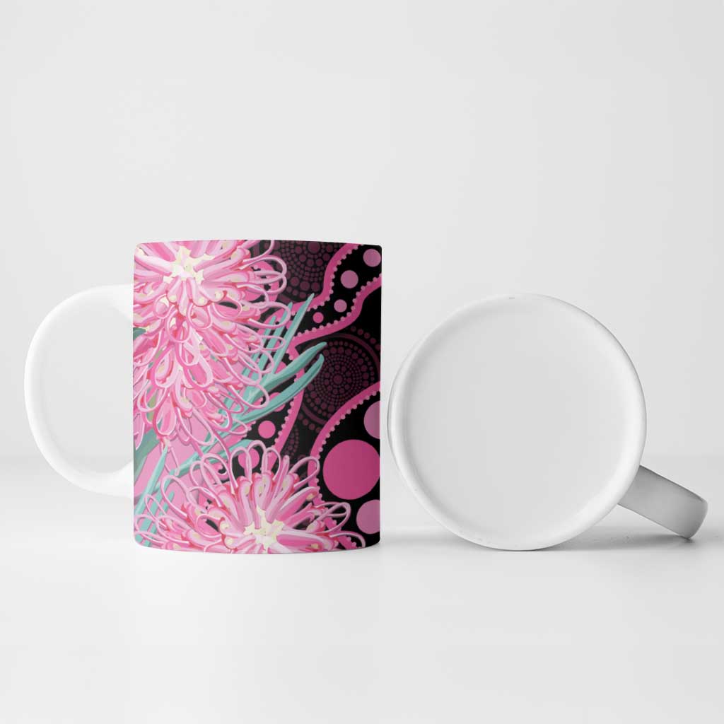 Australia Grevillea Ceramic Mug Aussie Native Spider Flower Indigenous Art