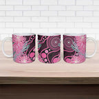 Australia Grevillea Ceramic Mug Aussie Native Spider Flower Indigenous Art