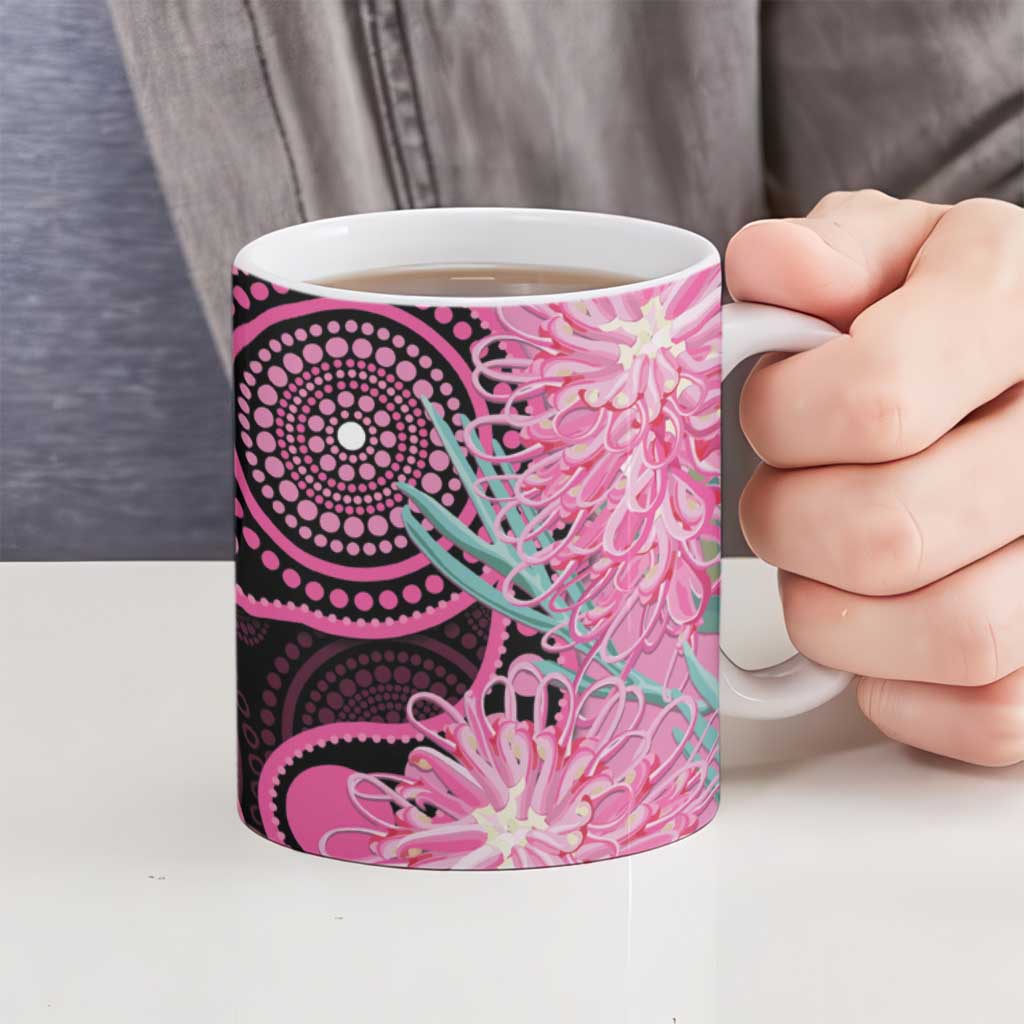 Australia Grevillea Ceramic Mug Aussie Native Spider Flower Indigenous Art
