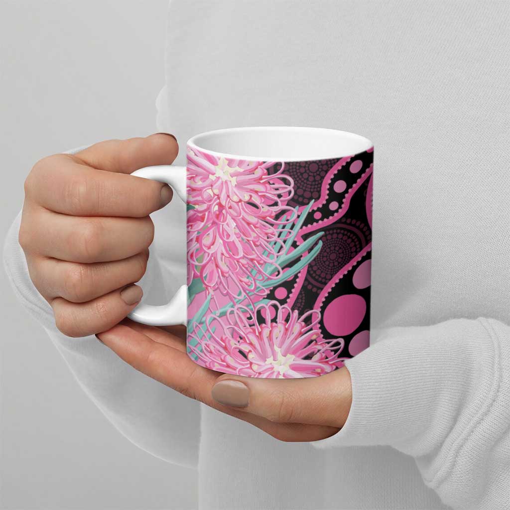 Australia Grevillea Ceramic Mug Aussie Native Spider Flower Indigenous Art