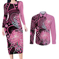 Australia Grevillea Couples Matching Long Sleeve Bodycon Dress and Long Sleeve Button Shirt Aussie Native Spider Flower Indigenous Art